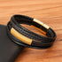 Pulseira Masculina de Couro Leather Classic - RAFINATO